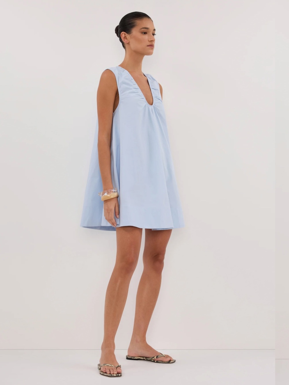 Dissh - Gabby Babydoll Oversized Cotton Mini Dress - Size 10